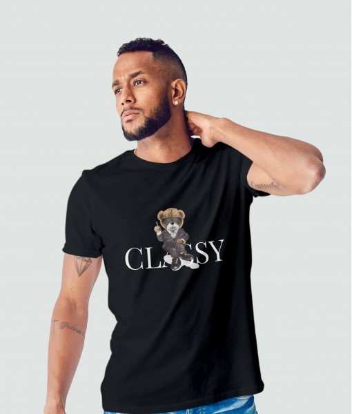 Мъжка тениска с щампа Мечета Classy Bear